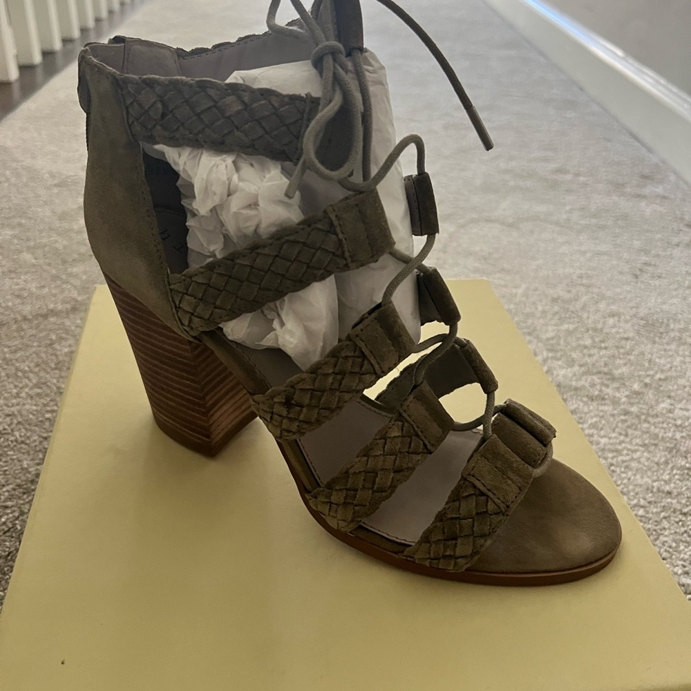 Strappy block heel sandal